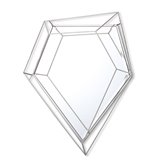 Lustro o nieregularnym wielokątnym kształcie ze srebrną metalową ramą 92/140 cm Massei I