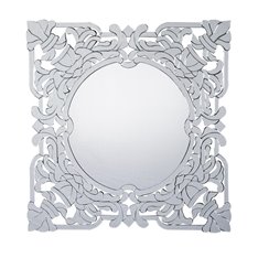 Lustro kwadratowe niezwykłe w bogato zdobionej ażurowej ramie 100/100 cm Elizabeth