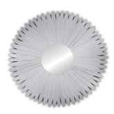 Lustro srebrne okrągłe w misternej lustrzanej ramie w kształcie płatków kwiatu 80 cm Stella