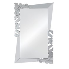 Lustro prostokątne w lustrzanej ornamentowej ramie eleganckie 90/150 cm Monic