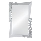 Lustro prostokątne w lustrzanej ornamentowej ramie eleganckie 90/150 cm Monic