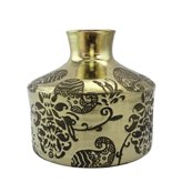 Wazon złoty roślinny motyw Golden Vase 20 cm