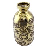 Wazon złoty roślinny motyw Golden Vase 31 cm