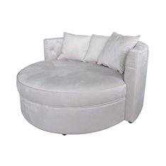 Swanson okazały duży fotel tapicerowany w jasnoszarym welurze 81/149/159 cm