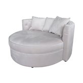 Swanson okazały duży fotel tapicerowany w jasnoszarym welurze 81/149/159 cm