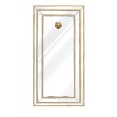 Lustro reprezentacyjne złote w formie prostokąta z głową lwa 180/90 cm Sharon