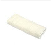 Ręcznik bawełniany z eteryczną koronką w kolorze kremowym 70x140 cm