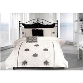 Leira pościel bawełniana premium w biało-czarnym kolorze 200/220 cm