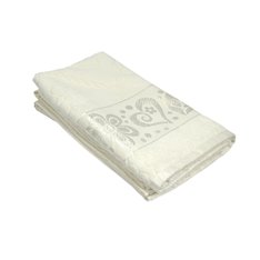 Ręcznik żakardowy w kolorze kremowym 50x90 cm