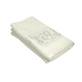 Ręcznik żakardowy w kolorze kremowym 100x150 cm
