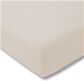 Prześcieradło bawełniane o splocie jerseyowym w kolorze kremowym 160x200 cm