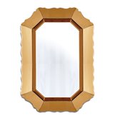 Lustro w błyszczącej złotej ramie eleganckie dekoracyjne 60/90 cm Mirano