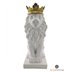 Figurka dekoracyjna dostojny lew w złotej koronie na niskim postumencie Lion Black / White
