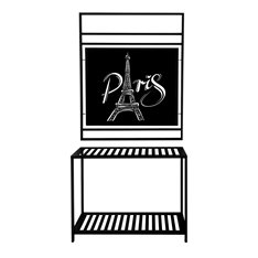 Wieszak loftowy metalowy Paris na ubrania i dodatki w minimalistycznym stylu