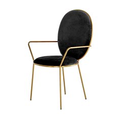Krzesło o eterycznej i lekkiej formie czarne Etienne