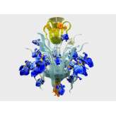 Lampa wisząca Sogni Di Cristallo Floreale Van Gogh Iris Blue