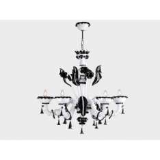 Lampa wisząca Sogni Di Cristallo Classici Veneziani Giunone Black & White