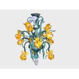 Lampa wisząca Sogni Di Cristallo Floreale Van Gogh Yellow Iris