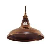 Lampa wisząca Mullan Lighting Geneva Industrial Brass Pendant