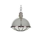 Lampa wisząca Mullan Lighting Meddle Industrial Pendant Satin Silver