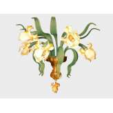 Lampa ścienna Sogni Di Cristallo Floreale Iris Bianco