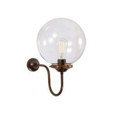 Lampa ścienna Mullan Lighting Riad 250Mm Clear Globe Wall Light