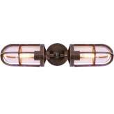 Lampa ścienna Mullan Lighting Clayton Double Well Glass Wall Light