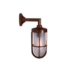 Lampa ścienna Mullan Lighting Cladach Brass Well Glass Wall Light