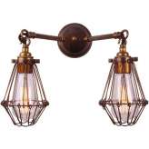 Lampa ścienna Mullan Lighting Rigo Double Arm Cage Wall Light