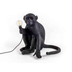 Lampa podłogowa Seletti The Monkey Lamp Black Sitting
