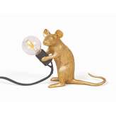Lampa stołowa Seletti Mouse Lamp Gold - Mac
