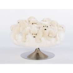 Pufa / podnóżek APcollection Bear Fluffy Ball
