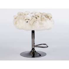 Stołek APcollection Fluffy Polar