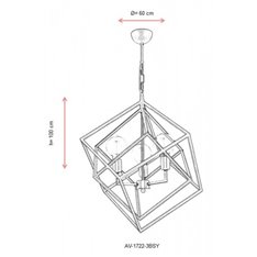 Lampa wisząca Avonni AV-1722-3BSY