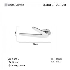 Lampa sufitowa Lucea Marena 80242-01-C01-CR 