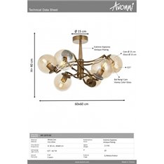 Lampa sufitowa Avonni AR-1870-6E
