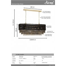 Lampa wisząca Avonni 1865-120X40BSY