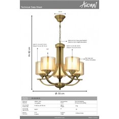 Lampa wisząca Avonni AV-65228-5E