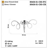 Lampa sufitowa Lucea Dinara 80456-01-C03-CR