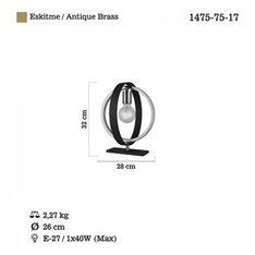 Lampa stołowa Lucea Tado 1475-75-17 STL