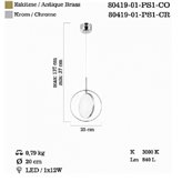 Lampa wisząca Lucea Molveno 80419-01-PS1-CR