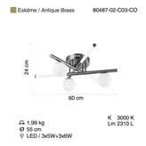 Lampa sufitowa Lucea Vesca 80487-02-C03-CO
