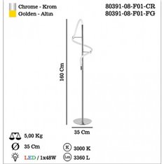 Lampa podłogowa Lucea Paradas 80391-08-F01-CR 