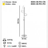 Lampa podłogowa Lucea Paradas 80391-08-F01-CR