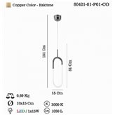 Lampa wisząca Lucea Benta 80421-01-P01-CO