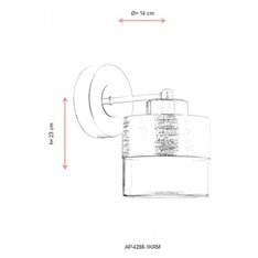 Lampa ścienna Avonni AP-4288-1KRM