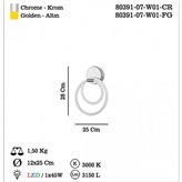 Lampa ścienna Lucea Paradas 80391-07-W01-FG