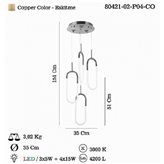 Lampa wisząca Lucea Benta 80421-02-P04-CO