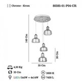 Lampa wisząca Lucea Belize 80385-01-P04-CR 