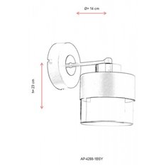 Lampa ścienna Avonni AP-4288-1BSY